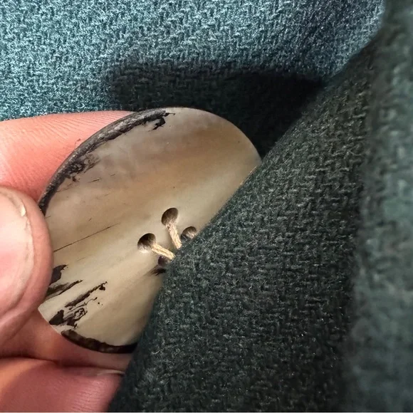 Vintage Victorian Forest-Green Wool Cloak - Picture 5 of 15